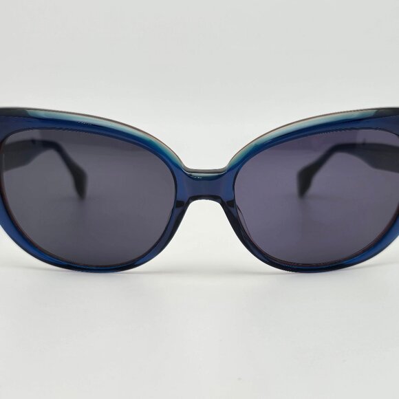 State Optical Lill Sun Indigo Coral Frame Grey Lens Cat Eye Sunglasses w/ Case main image 6
